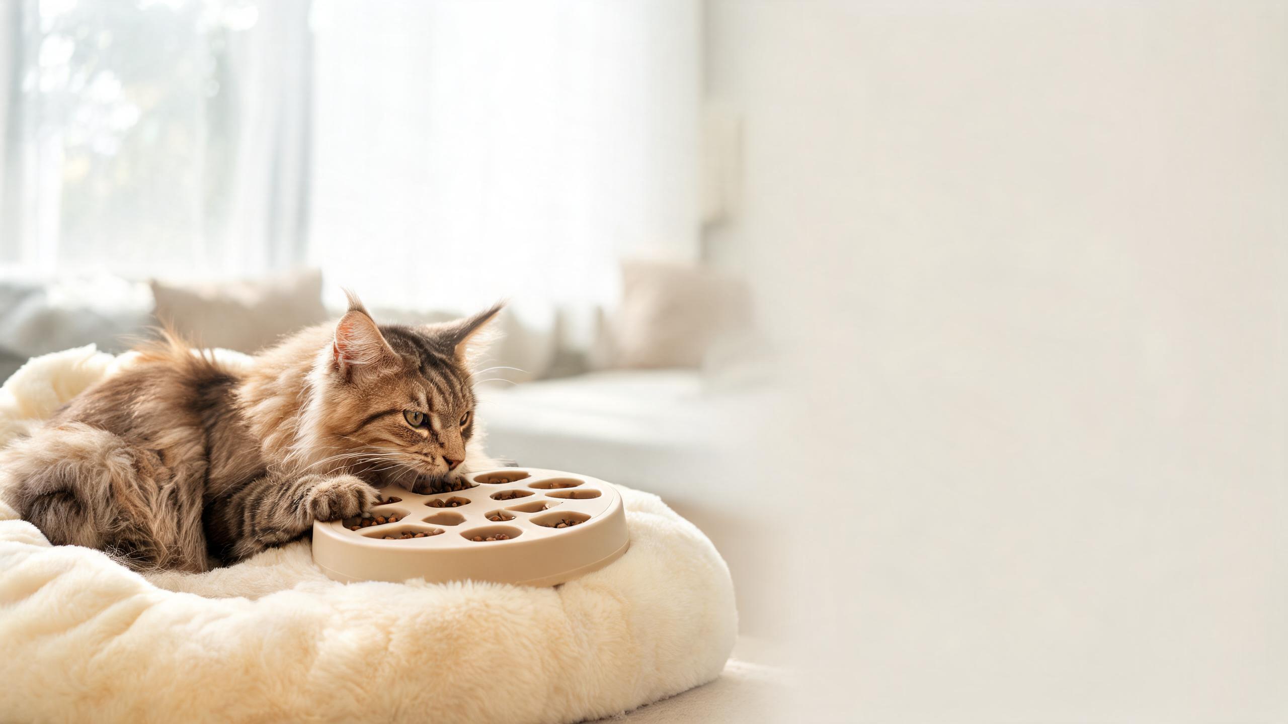 How to encourage your cat to use puzzle feeders safely