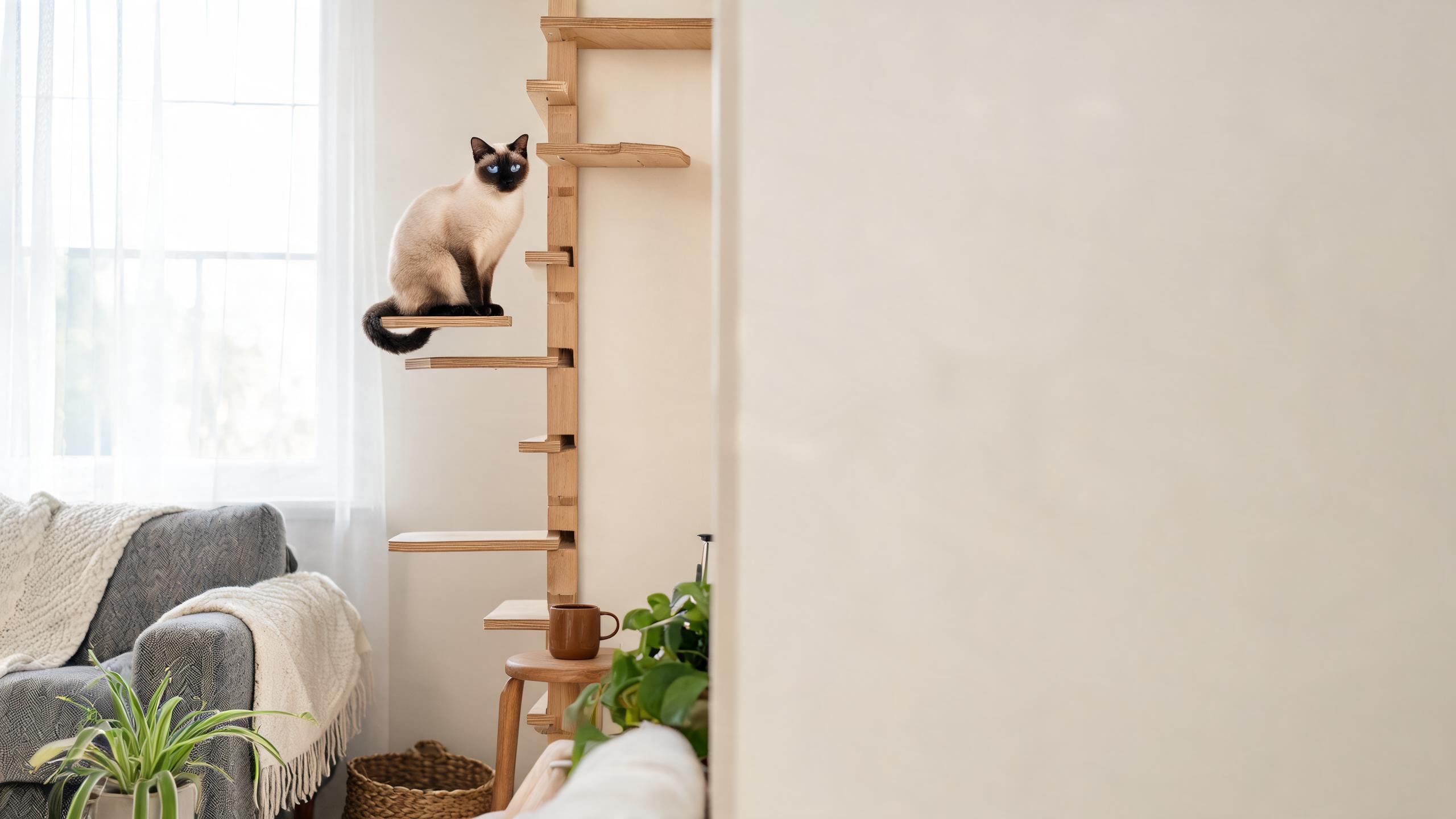 Ideas for encouraging your cat to use vertical spaces in small UK homes