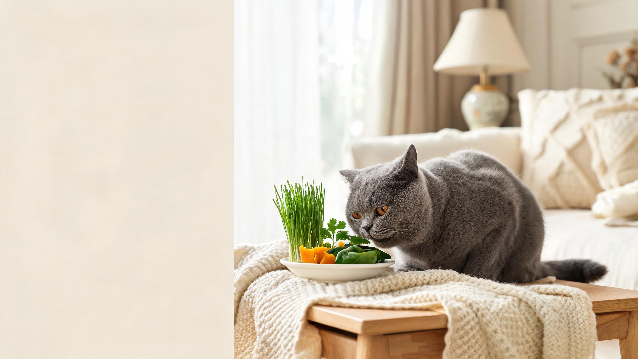 Nutritional Support for Your Cat's Healthy Digestion with Varied Plant Choices