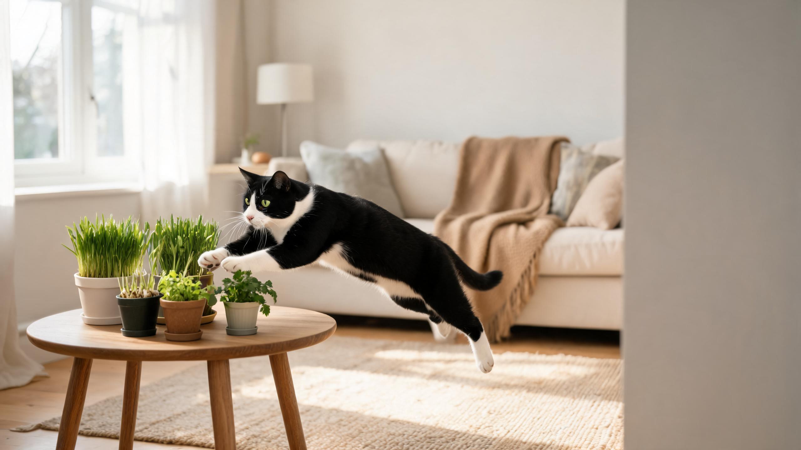 Nutritional support for your cat's natural agility through varied plant options