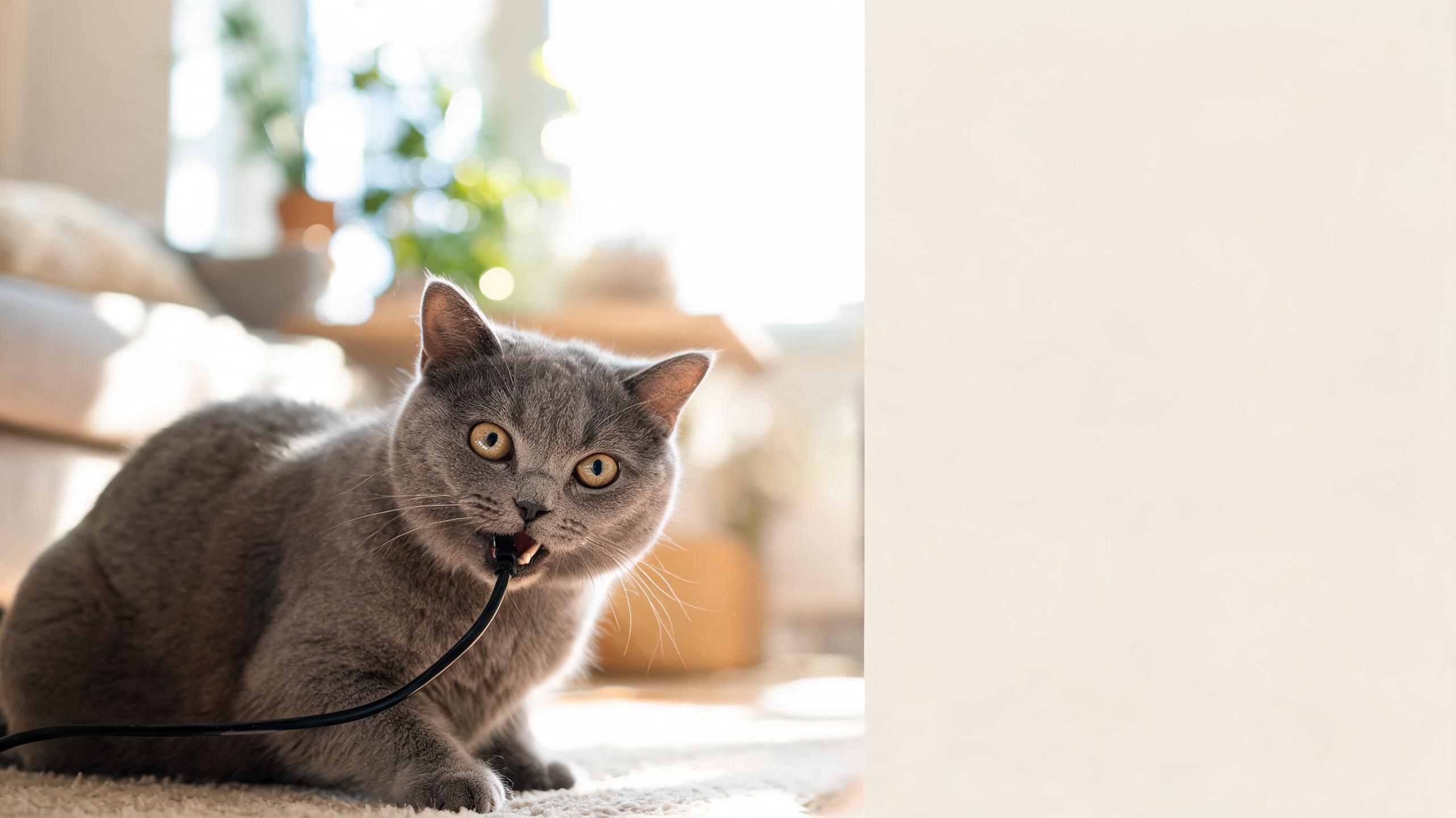 Stop Cats Chewing Cords Now