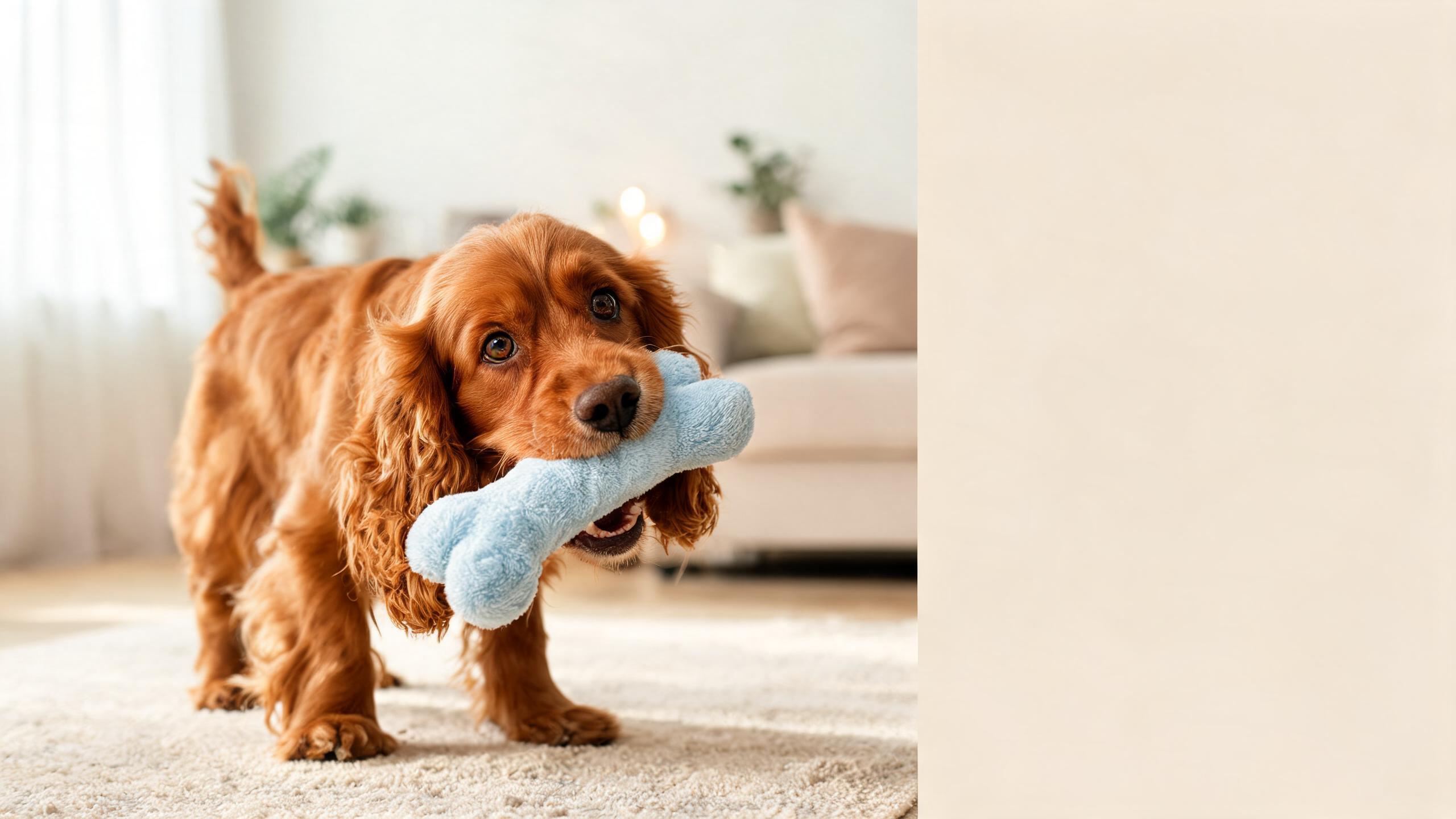 Supporting your dog's interest in gentle fetch games indoors